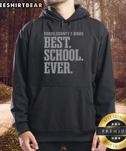 Top Cross Country T-Birds hoodie featuring vibrant school colors and logo, perfect for proud students and fans.