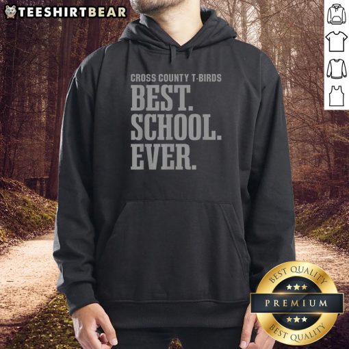 Top Cross Country T-Birds hoodie featuring vibrant school colors and logo, perfect for proud students and fans.