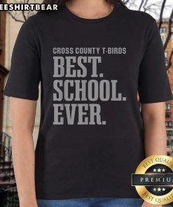 Top Cross County T-Birds Best School Ever ladies tee in vibrant colors, perfect for school spirit and casual wear.