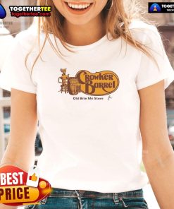 Top Crowker Barrel 'The Old Bite Me Store' ladies tee featuring a stylish design for casual wear.
