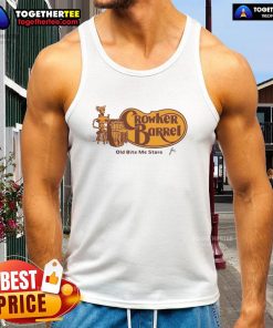 Top Crowker Barrel The Old Bite Me Store tank top featuring a vibrant graphic design and comfortable fit for casual wear.