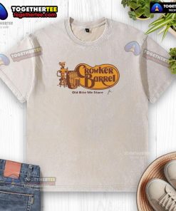 Top Crowker Barrel The Old Bite Me Store washed t-shirt featuring a trendy design for casual wear.