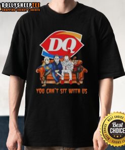 Top Dairy Queen X Horror Movies Halloween 'You Cant Sit With Us' T-Shirt featuring spooky design for Halloween fans.