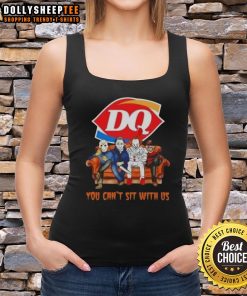 Top Dairy Queen X Horror Movies Halloween tank top featuring 'You Can't Sit With Us' design, perfect for spooky season.