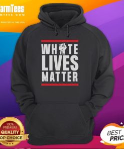 Alt Text: Dariusz Matecki wearing a White Lives Matter hoodie, showcasing a bold statement on social justice and identity.