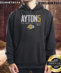 Deandre Ayton in a stylish Los Angeles Lakers Elite WHT Hoodie, showcasing team pride and trendy sportswear fashion.