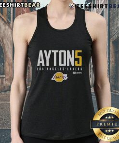 Top Deandre Ayton Los Angeles Lakers Elite WHT Tank Top featuring team logo and stylish design for fans.