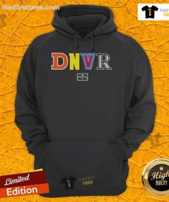 Top Denver Broncos DNVR Letters Hoodie featuring team colors and logo, perfect for fans and game day wear.