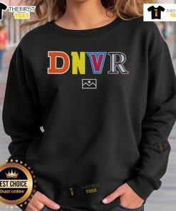 Top Denver Broncos DNVR Letters sweatshirt in navy blue, perfect for fans showcasing team spirit and style.