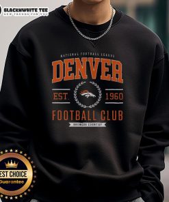 Alt Text: Cozy Top Denver Broncos football club sweatshirt featuring team colors and logo, perfect for game day wear.