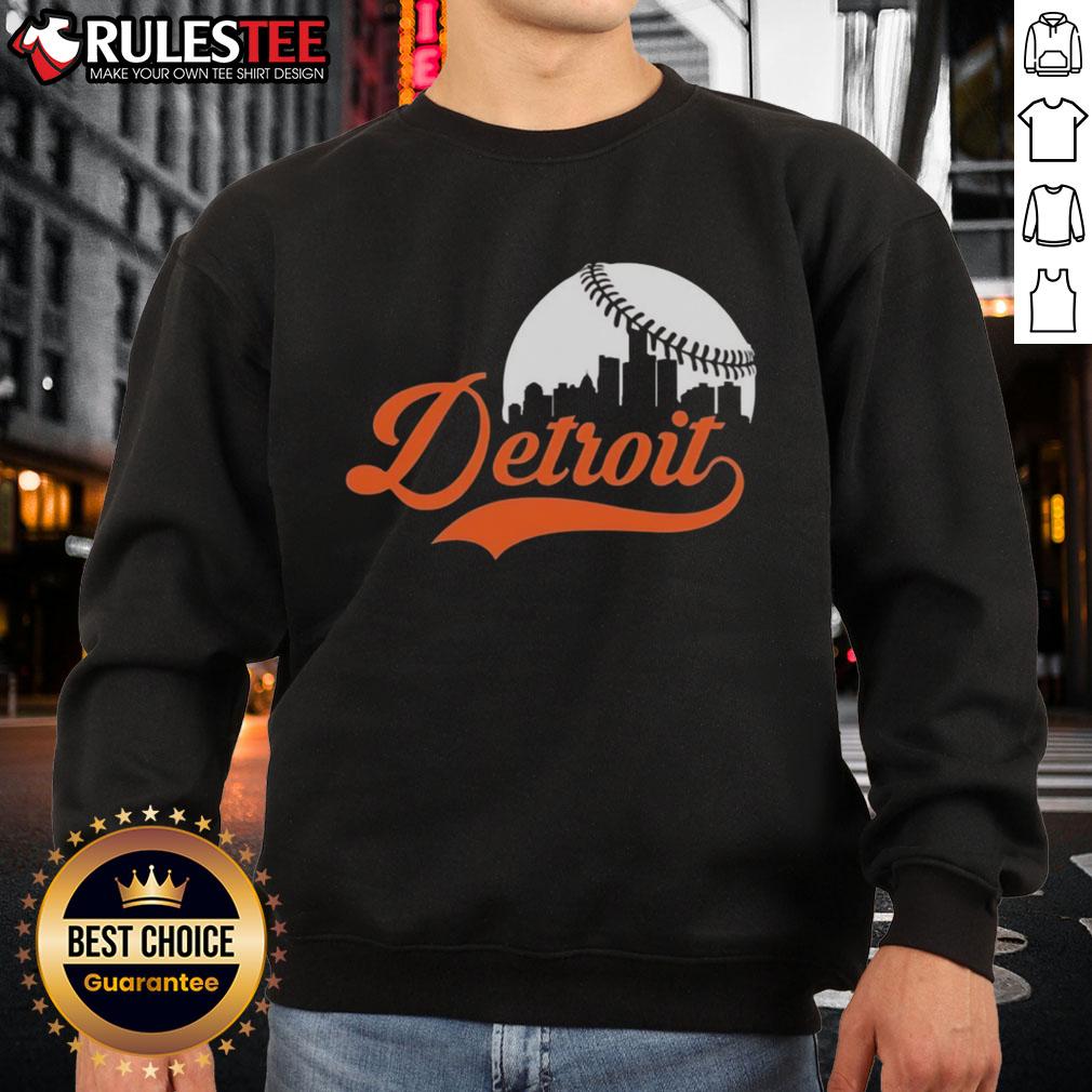 Top Detroit Tigers Baseball Skyline Sweatshirt Top Detroit Tigers baseball skyline sweatshirt featuring vibrant team colors and iconic Detroit skyline design.