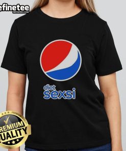 Top Diet Sexsi Pepsi Logo Parody Ladies Tee featuring a playful logo design for trendy womens fashion.