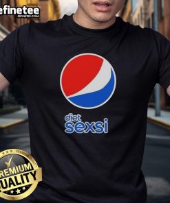 Alt Text: Top Diet Sexsi Pepsi Logo Parody T-Shirt featuring a fun twist on the classic Pepsi logo design.