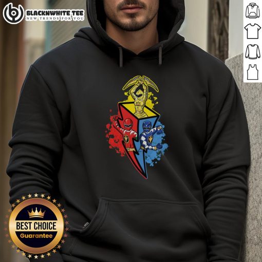 Top Dino Rangers Hoodie featuring vibrant dinosaur graphics, perfect for fans and casual wear enthusiasts.