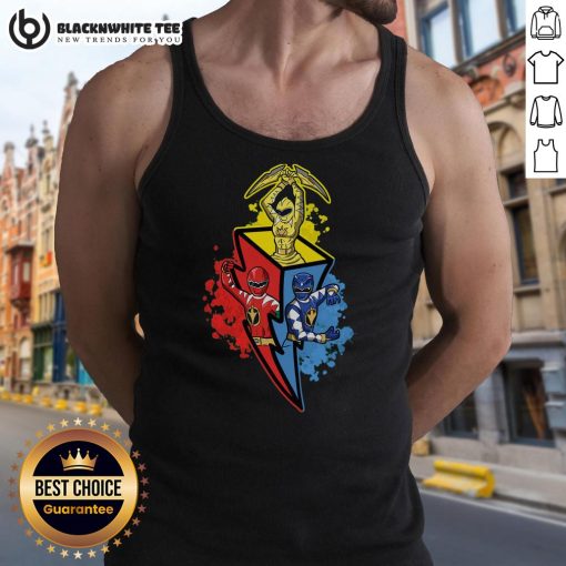 Top Dino Rangers tank top featuring vibrant graphics and a comfortable fit, perfect for dino lovers and casual wear.