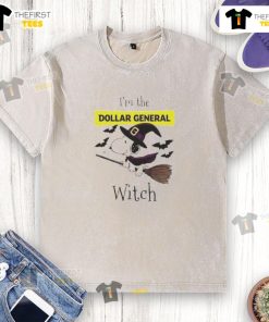 Alt Text: Top Dollar General X Snoopy I'm The Witch Halloween washed t-shirt featuring a fun Halloween graphic design.