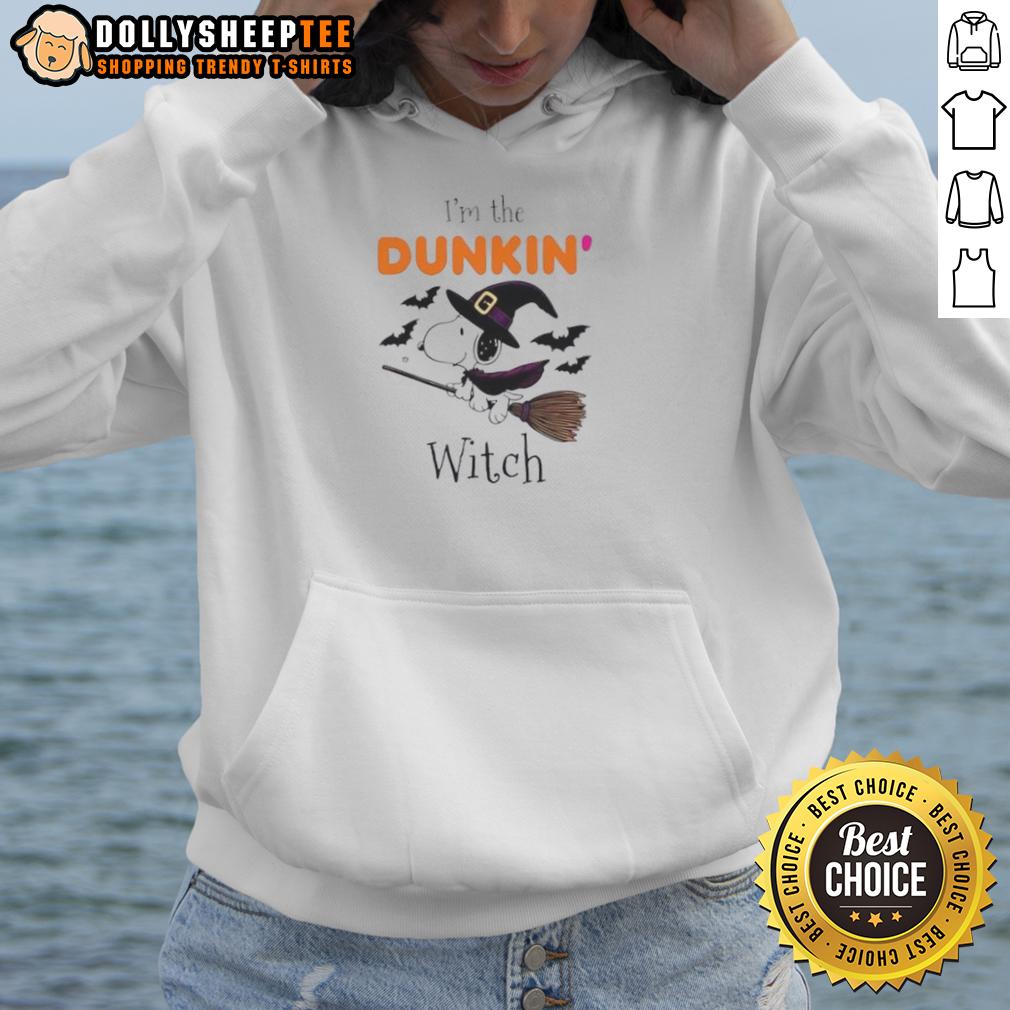 Top Dukin Donuts X Snoopy I'M The Witch Halloween Hoodie Top Dukin Donuts x Snoopy I'm The Witch Halloween Hoodie featuring a playful design perfect for Halloween festivities.