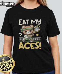 Top Eat My Aces Bear Ladies Tee featuring a playful bear graphic, perfect for casual wear and animal lovers.