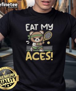 Top Eat My Aces Bear T-Shirt featuring a playful bear graphic and stylish design for casual wear.