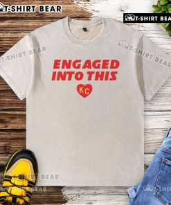 KC Chiefs washed t-shirt featuring vibrant team graphics, perfect for fans showcasing team spirit and style.