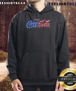 Top Enjoy Coca-Cola hoodie displayed on a mannequin, showcasing vibrant red color and iconic logo for casual wear.