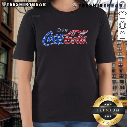Top Enjoy Coca-Cola Ladies Tee featuring a stylish design and vibrant colors, perfect for casual outings and Coca-Cola fans.