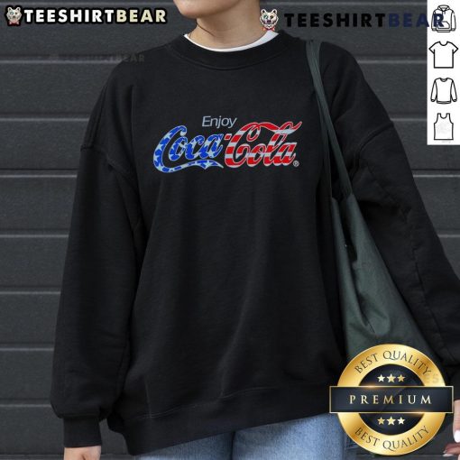 Stylish Top Enjoy Coca-Cola sweatshirt in vibrant red, perfect for casual wear and Coca-Cola fans.