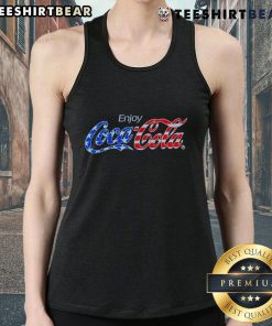 Stylish Top Enjoy Coca-Cola tank top in vibrant red, perfect for summer outings and casual wear.
