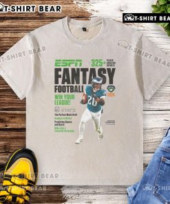 Top ESPN Fantasy Football 2025 'Win Your League' washed t-shirt design featuring bold graphics and a comfortable fit.
