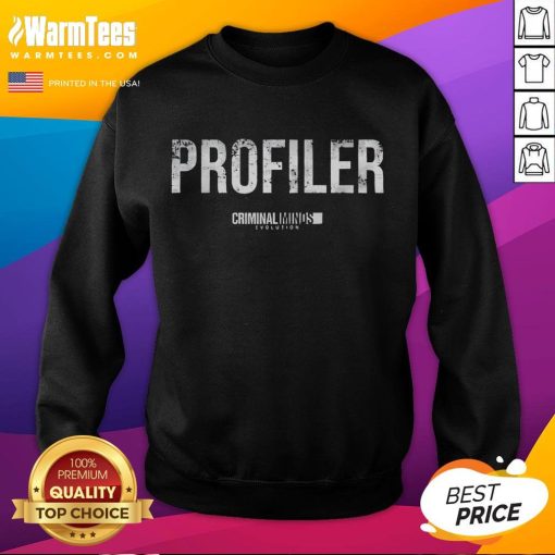 Alt Text: Top Evolution Profiler Criminal Minds Retro Sweatshirt featuring iconic design for fans of the hit TV series.