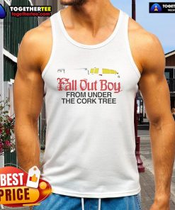 Stylish 'Top Fall Out Boy From Under The Cork Tree' tank top featuring iconic album artwork for music fans.