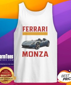 Alt Text: Stylish top featuring a Ferrari Monza car design, perfect for fans and casual wear enthusiasts.
