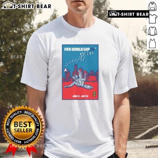 Alt Text: Top FIFA World Cup 2026 Dallas Cowboys Bicycle Kick T-Shirt featuring vibrant graphics and sporty design.