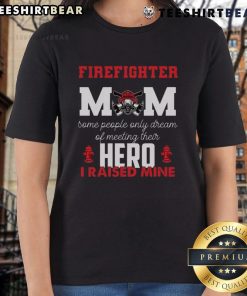 Vintage firefighter mom tee for proud mothers, celebrating firewomen on Mother's Day.