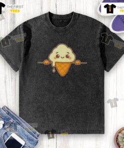 Alt Text: Top Foodism Therapy washed t-shirt featuring a playful design to make your problems melt away.