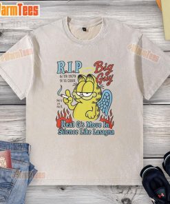 Top Garfield RIP Big Guy real Gs move in silence like lasagna washed t-shirt design featuring iconic cartoon graphics.