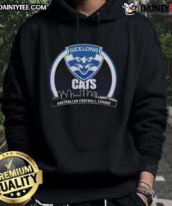 2025 Geelong Cats AFL Champions Toyota hoodie, featuring team logo and vibrant colors, perfect for fans and collectors.