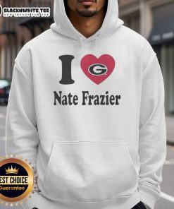 Top Georgia Bulldogs I Heart Nate Frazier hoodie in red, showcasing team spirit and style for fans and supporters.