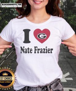 Top Georgia Bulldogs I Heart Nate Frazier ladies tee featuring stylish design and team spirit for fans.