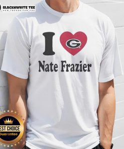 Top Georgia Bulldogs I Heart Nate Frazier T-Shirt featuring bold graphics and team colors for passionate fans.