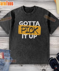 Top Gotta Pick It Up The Challenge washed t-shirt featuring a vibrant design and comfortable fit for casual wear.