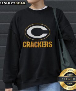 Cozy Top Green Bay Packers Crackers sweatshirt featuring team colors and logo, perfect for game day wear.