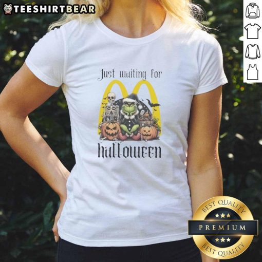 Top Grinch Halloween ladies tee featuring a festive design, perfect for McDonald's Halloween celebrations.