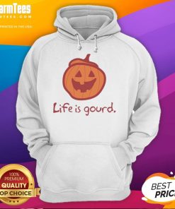Top Halloween Pumpkin Life A Gourd hoodie featuring a vibrant pumpkin graphic, perfect for festive fall celebrations.