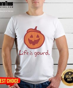 Top Halloween Pumpkin Life A Gourd T-Shirt featuring a vibrant pumpkin graphic perfect for festive celebrations.