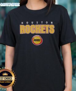 Top Houston Rockets Throwback Ladies Tee featuring retro design and team colors, perfect for female fans of basketball.