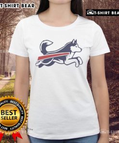 Top Husky Buffalo Bills football parody logo on a stylish ladies tee, perfect for fans and fashion lovers.