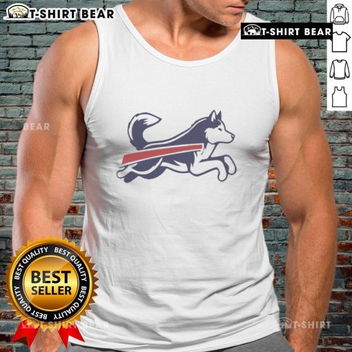 Top Husky Buffalo Bills football parody logo tank top featuring a playful design for fans and pet lovers.