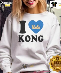 Alt Text: Top I Heart Phekran Kong UCLA Bruins Volleyball Sweatshirt in blue, featuring a stylish design for fans.