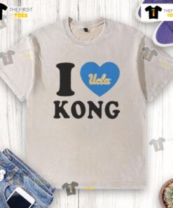 Alt Text: Top I Heart Phekran Kong UCLA Bruins Volleyball washed t-shirt in blue, perfect for fans and casual wear.